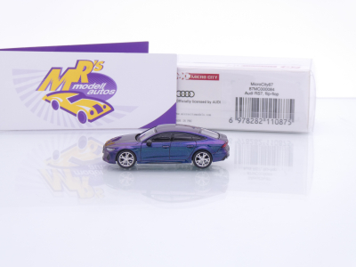 Preview: Micro City Herpa 87MC000084 # Audi RS7 Sportback Baujahr 2023 " flip-flop / lilablaumetallic " 1:87