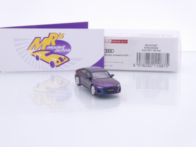 Preview: Micro City Herpa 87MC000084 # Audi RS7 Sportback Baujahr 2023 " flip-flop / lilablaumetallic " 1:87