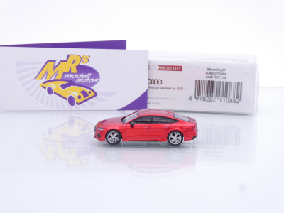 Preview: Micro City Herpa 87MC000085 # Audi RS7 Sportback Baujahr 2023 " dunkelrotmetallic " 1:87
