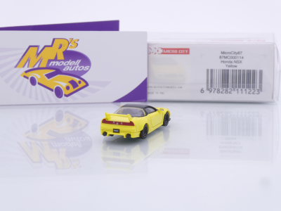 Preview: Micro City Herpa 87MC000114 # Honda NSX Type R Baujahr 1992 " neongelb-schwarz " 1:87