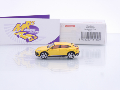 Preview: Micro City Herpa 87MC000107 # Lamborghini Urus Baujahr 2018 " Giallo Modena " 1:87