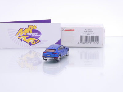 Preview: Micro City Herpa 87MC000119 # Lamborghini Urus Baujahr 2018 " Blu Scaro " 1:87
