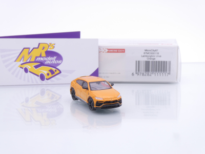 Preview: Micro City Herpa 87MC000118 # Lamborghini Urus Baujahr 2018 " Arancio Apodis " 1:87