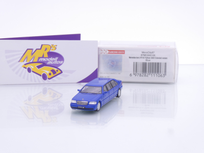 Micro City Herpa 87MC000105 # Mercedes-Benz Pullman S600 W140 Baujahr 1995 " blau " 1:87