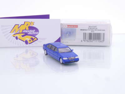 Preview: Micro City Herpa 87MC000105 # Mercedes-Benz Pullman S600 W140 Baujahr 1995 " blau " 1:87