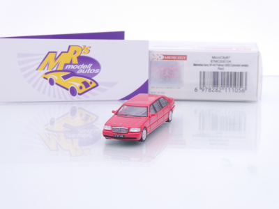 Micro City Herpa 87MC000104 # Mercedes-Benz Pullman S600 W140 Baujahr 1995 " rot " 1:87