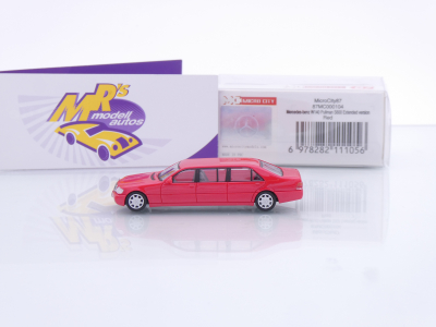 Preview: Micro City Herpa 87MC000104 # Mercedes-Benz Pullman S600 W140 Baujahr 1995 " rot " 1:87