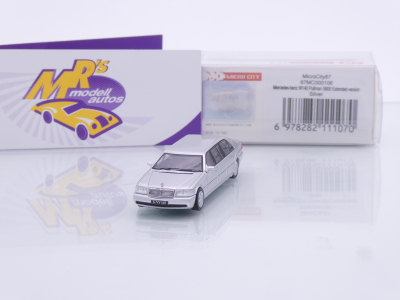 Micro City Herpa 87MC000106 # Mercedes-Benz Pullman S600 W140 Baujahr 1995 " silbermetallic " 1:87
