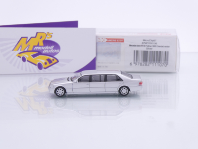 Preview: Micro City Herpa 87MC000106 # Mercedes-Benz Pullman S600 W140 Baujahr 1995 " silbermetallic " 1:87