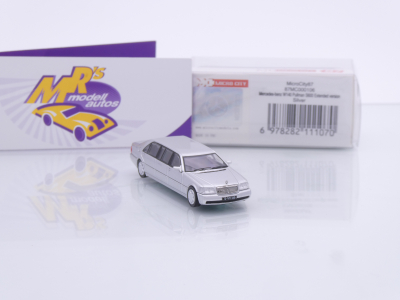 Preview: Micro City Herpa 87MC000106 # Mercedes-Benz Pullman S600 W140 Baujahr 1995 " silbermetallic " 1:87