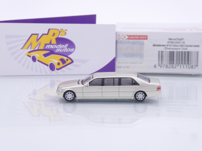 Preview: Micro City Herpa 87MC000116 # Mercedes-Benz Pullman S600 W140 Baujahr 1995 " Champagne " 1:87