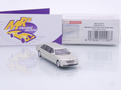 Preview: Micro City Herpa 87MC000116 # Mercedes-Benz Pullman S600 W140 Baujahr 1995 " Champagne " 1:87