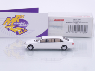 Preview: Micro City Herpa 87MC000115 # Mercedes-Benz Pullman S600 W140 Baujahr 1995 " weiß " 1:87