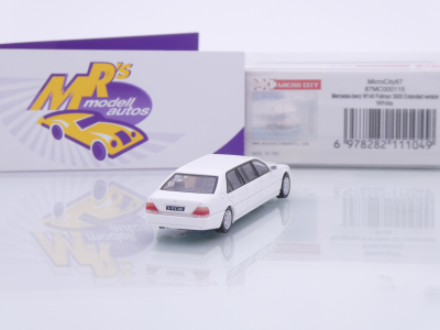 Preview: Micro City Herpa 87MC000115 # Mercedes-Benz Pullman S600 W140 Baujahr 1995 " weiß " 1:87