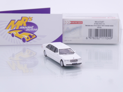 Preview: Micro City Herpa 87MC000115 # Mercedes-Benz Pullman S600 W140 Baujahr 1995 " weiß " 1:87