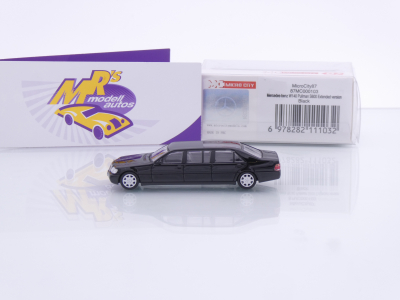 Preview: Micro City Herpa 87MC000103 # Mercedes-Benz Pullman S600 W140 Baujahr 1995 " schwarz " 1:87