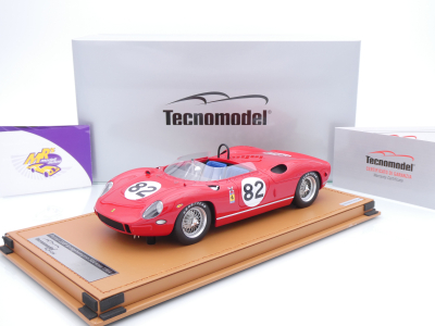 Tecnomodel TM18-310E # Ferrari 330P #82 500km Bridgehampton 1964 " John Fulp " 1:18