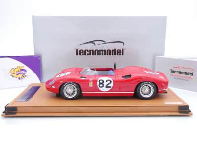 Preview: Tecnomodel TM18-310E # Ferrari 330P #82 500km Bridgehampton 1964 " John Fulp " 1:18