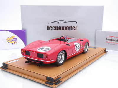 Preview: Tecnomodel TM18-310E # Ferrari 330P #82 500km Bridgehampton 1964 " John Fulp " 1:18