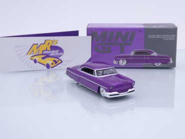 Preview: TSM MINI GT MGT00757-L # Lincoln Capri Hot Rod Bauajahr 1954 LHD " lilametallic ( Purple Metallic ) " 1:64