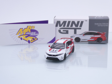 TSM MINI GT MGT00721-L # Honda Civic Type R #2 LHD weiß-rot " Pace Car 2023 " 1:64