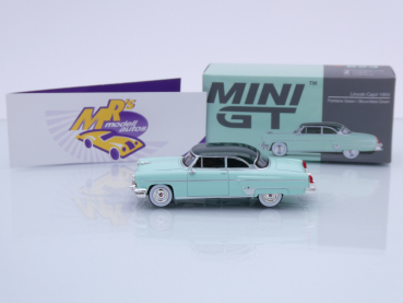 Preview: TSM MINI GT MGT00623-L # Lincoln Capri Coupe Baujahr 1954 LHD " mintgrün-dunkelgrünmetallic ( Parklane Green / Bloomfield Green ) " 1:64