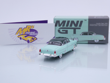 Preview: TSM MINI GT MGT00623-L # Lincoln Capri Coupe Baujahr 1954 LHD " mintgrün-dunkelgrünmetallic ( Parklane Green / Bloomfield Green ) " 1:64