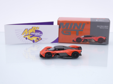 Preview: TSM MINI GT MGT00678-L # Aston Martin Valkyrie LHD " orange-carbon ( Maximum Orange ) " 1:64