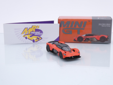 Preview: TSM MINI GT MGT00678-L # Aston Martin Valkyrie LHD " orange-carbon ( Maximum Orange ) " 1:64