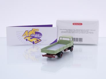 Preview: Wiking 0431 20 # Mercedes-Benz LP 809 Pritschen-SZ Baujahr 1965-84 " grün " 1:87