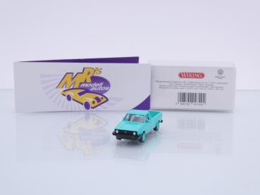 Wiking 0047 49 # Volkswagen VW Caddy Pritsche Baujahr 1982-92 " mintgrün " 1:87