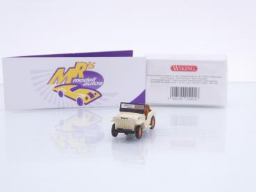 Wiking 0010 01 # Willys Jeep CJ-3A Baujahr 1949-53 " elfenbeinbeige " 1:87