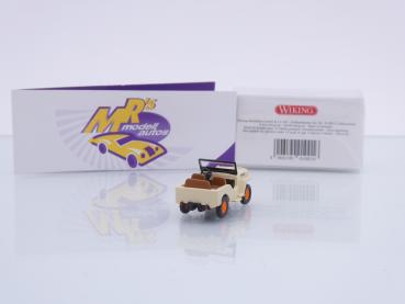 Preview: Wiking 0010 01 # Willys Jeep CJ-3A Baujahr 1949-53 " elfenbeinbeige " 1:87