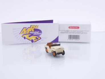 Preview: Wiking 0010 01 # Willys Jeep CJ-3A Baujahr 1949-53 " elfenbeinbeige " 1:87