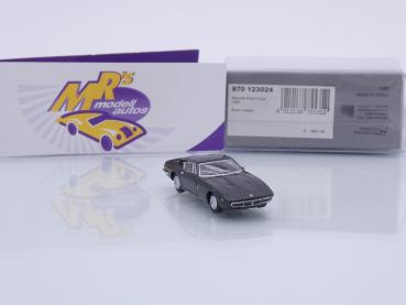 Preview: Minichamps 870123024 # Maserati Ghibli Coupe Baujahr 1969 " graumetallic " 1:87