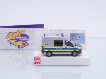 Preview: Busch 54059 # Mercedes-Benz Sprinter Einsatzwagen " Polizei München " 1:87