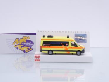 Preview: Busch 52626 # Mercedes-Benz Sprinter lang 2018 " Johanniter Intensivverlegung Niedersachsen " 1:87