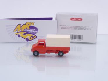 Preview: Wiking 0352 04 # Bedford Pritschen-LKW Baujahr 1969-88 " blutorange " 1:87