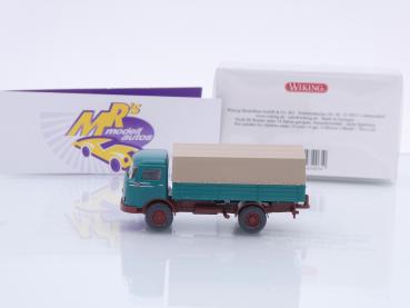 Preview: Wiking 0434 03 # Mercedes-Benz LP 321 Pritschen-LKW Baujahr 1957-69 " grün " 1:87