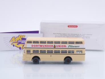 Preview: Wiking 0722 06 # Büssing D2U Doppeldeckerbus 1951-65 " Dortmunder Union " 1:87