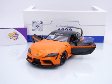 Preview: Solido S1809005 # Toyota GR Supra Streetfighter Baujahr 2024 " orange-schwarz " 1:18