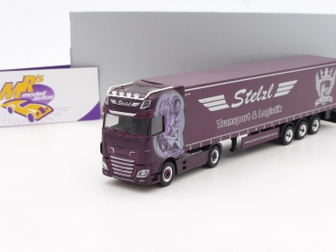 Preview: Herpa 945165 # DAF XF SSC Euro 6 Gardinenplanen-Sattelzug " Stelzl “ 1:87