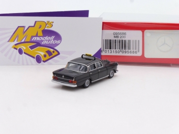 Preview: Herpa 095686 # Mercedes Benz 200 Heckflosse (W110) schwarz " Taxi " 1:87