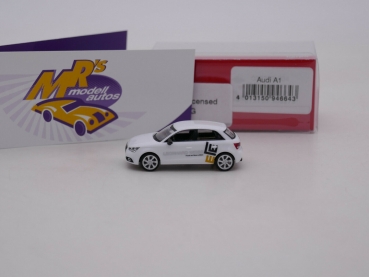 Preview: Herpa 946643 # Audi A1 " Leonhard Weiss / Freude am Bauen erleben " 1:87