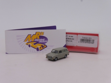 Herpa 942782 # Trabant 601 Universal Kombi grau " Deutsche Post " 1:87