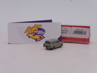 Preview: Herpa 942782 # Trabant 601 Universal Kombi grau " Deutsche Post " 1:87