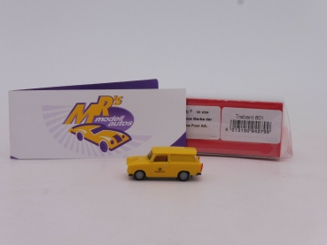 Preview: Herpa 942799 # Trabant 601 Universal Kombi gelb " Deutsche Post " 1:87