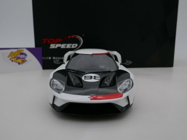 Preview: Top Speed TS0317 # Ford GT Nr.98 Heritage Edition 2021 " weiß-schwarz-rot " 1:18