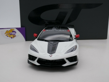 Preview: GT Spirit GT370 # Chevrolet Corvette C8 weiß " Pace Car IMSA America 2021 " 1:18