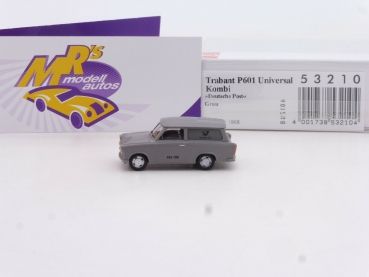 Preview: Busch 53210 # Trabant P601 Universal Kombi " Deutsche Post grau " 1:87